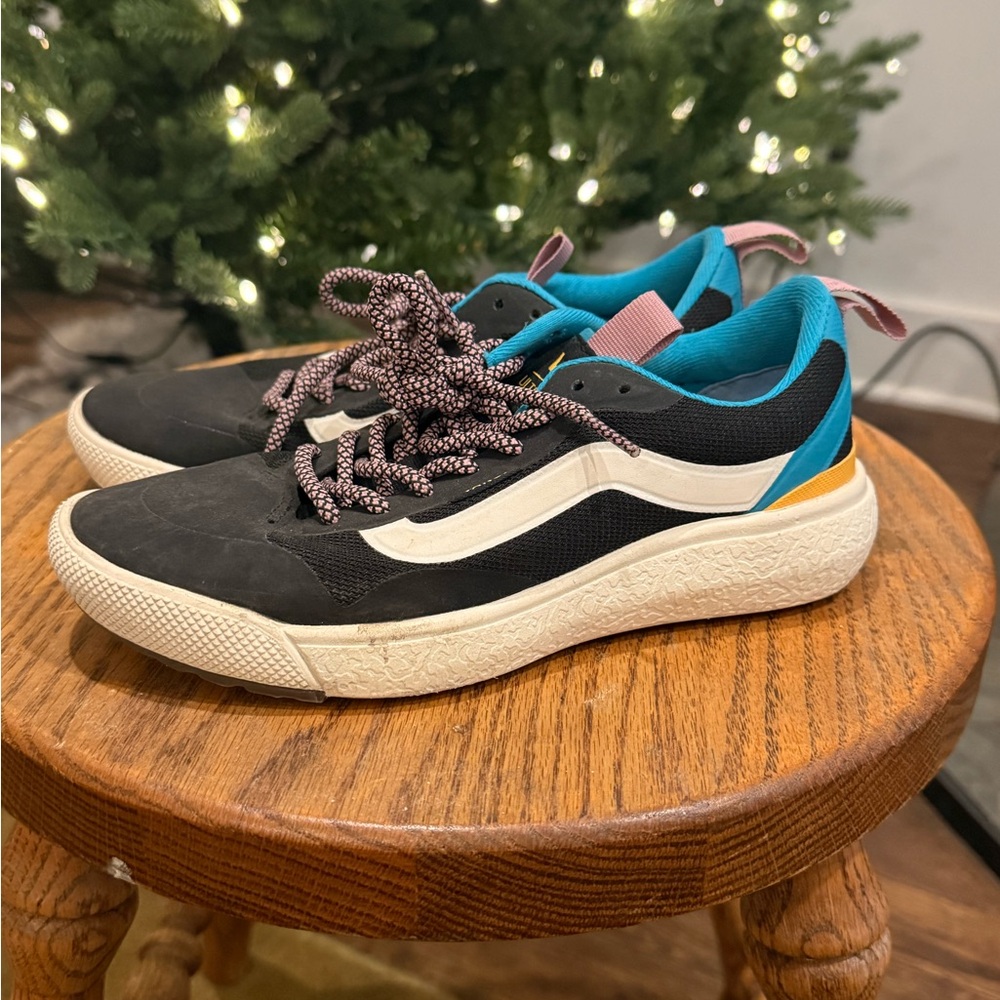 Vans Black and Teal Women's Shoes